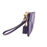 COACH LEATHER WRISTLET POUCHES PURPLE