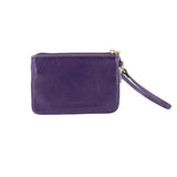 COACH LEATHER WRISTLET POUCHES PURPLE