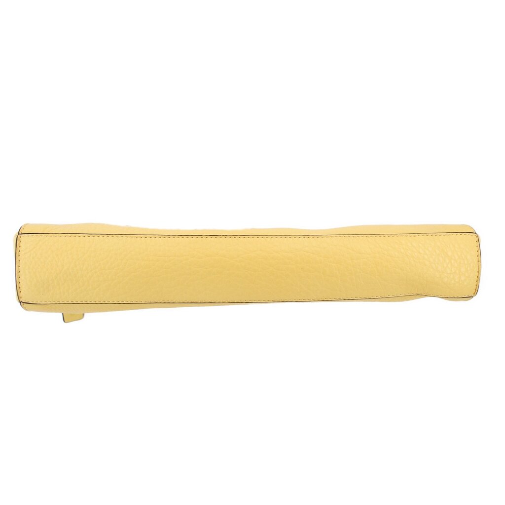 Gelbe Bleecker Clutch mit kurzem Handgurt
