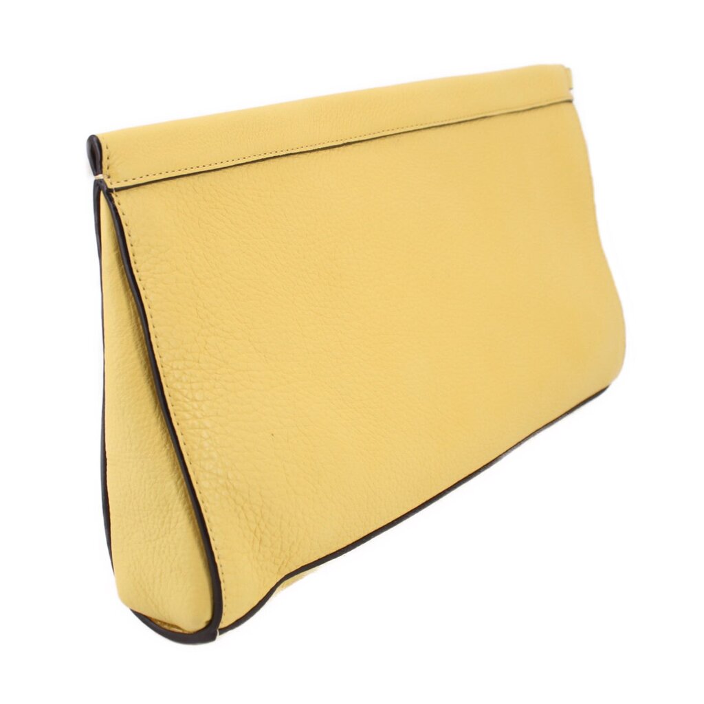 Gelbe Bleecker Clutch mit abgerundeter Seitenkante und geradem Oberteil