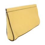Gelbe Bleecker Clutch mit abgerundeter Seitenkante und geradem Oberteil