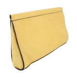 Gelbe Bleecker Clutch mit abgerundeter Seitenkante und geradem Oberteil