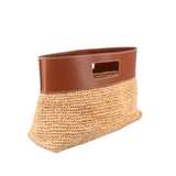 J CREW RAFFIA CLUTCHES NATURAL