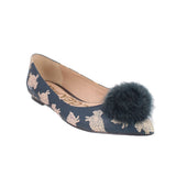 SAM EDELMAN PRINT FLATS TEAL 9.5 US