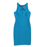 HERVE LEGER SLEEVELESS DRESSES BLUE M
