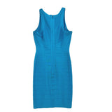 HERVE LEGER SLEEVELESS DRESSES BLUE M