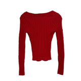 FRANKIES BIKINIS KNIT SWEATERS RED XS