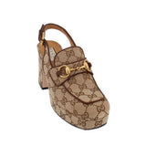 GUCCI LADY HORSEBIT PLATFORM TAN 36.5 EU | 6.5 US