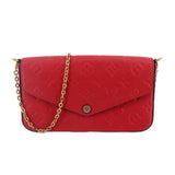 LOUIS VUITTON FELICIE EMPREINTE CROSSBODYS RED