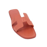 HERMES ORAN SLIDE SANDALS ROUGE TOMETTE 41 EU | 9 US