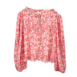 GANNI PRINT TOPS PINK S | 2