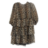 GANNI LEOPARD DRESSES BROWN S | 2