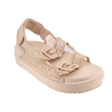 GUCCI ISLA CRYSTAL SLINGBACK SANDALS TAN 38 EU | 8 US
