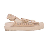 GUCCI ISLA CRYSTAL SLINGBACK SANDALS TAN 38 EU | 8 US