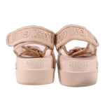 GUCCI ISLA CRYSTAL SLINGBACK SANDALS TAN 38 EU | 8 US