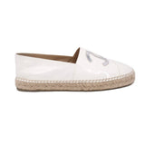 CHANEL PATENT LEATHER ESPADRILLE FLATS WHITE 41 EU | 10 US