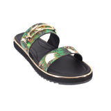 ALDO PRINT SANDALS GREEN 6.5 US