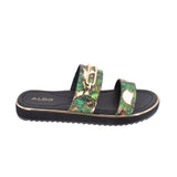 ALDO PRINT SANDALS GREEN 6.5 US