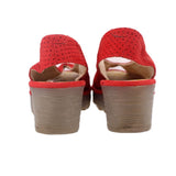 FLY LONDON PREFORATED MULES RED 8 US