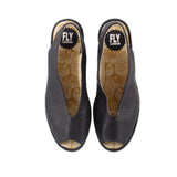 FLY LONDON PREFORATED MULES BLACK 8 US