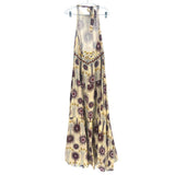 EMPORIO SIRENUSE PRINT DRESSES TAN S