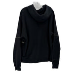 Gucci graphic black hooded jacket with long sleeves and front kangaroo pocket