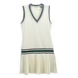 TORY BURCH PLEATED DRESSES WHITE S