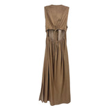 ELAINE KIM SLEEVELESS DRESSES BROWN M