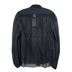 Zimmermann black long sleeve top, gathered back yoke and button detailing