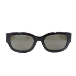 GUCCI black cat-eye sunglasses with dark gray lenses
