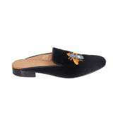 STUBBS & WOOTTON VELVET MULES BLACK 10.5 US