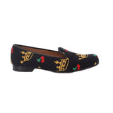 STUBBS & WOOTTON NEEDLEPOINT LOAFERS BLACK 10.5 US