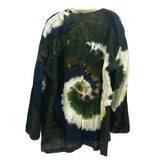 FRAME TIE DYE TOPS GREEN L