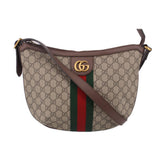 GUCCI OPHIDIA SMALL SHOULDER BAGS BROWN