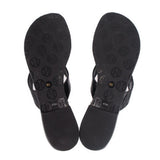 TORY BURCH THORA THONG SANDALS BLACK 8 US