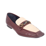 TORY BURCH LEATHER LOAFERS MAROON 9 US