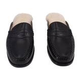 WEEJUNS SHEARLING LOAFERS BLACK 8 US