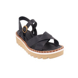 SOFT PLATFORM SANDALS BLACK 8 US