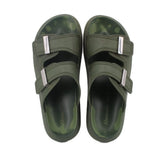 ALEXANDER MCQUEEN HYBRID RUBBER SLIDE SANDALS GREEN 8 US