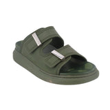 ALEXANDER MCQUEEN HYBRID RUBBER SLIDE SANDALS GREEN 8 US