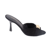 MARC FISHER VONI HEELED SANDALS BLACK 9.5 US