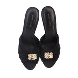 MARC FISHER VONI HEELED SANDALS BLACK 9.5 US