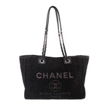 CHANEL SMALL DEAUVILLE TOTES BLACK