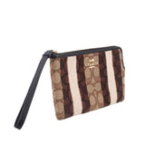 COACH WRISTLET POUCHES BROWN