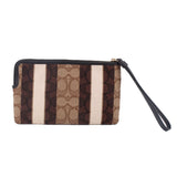 COACH WRISTLET POUCHES BROWN