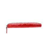 CHANEL PATENT LEATHER EMBOSSED WALLETS RED