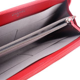 CHANEL PATENT LEATHER EMBOSSED WALLETS RED