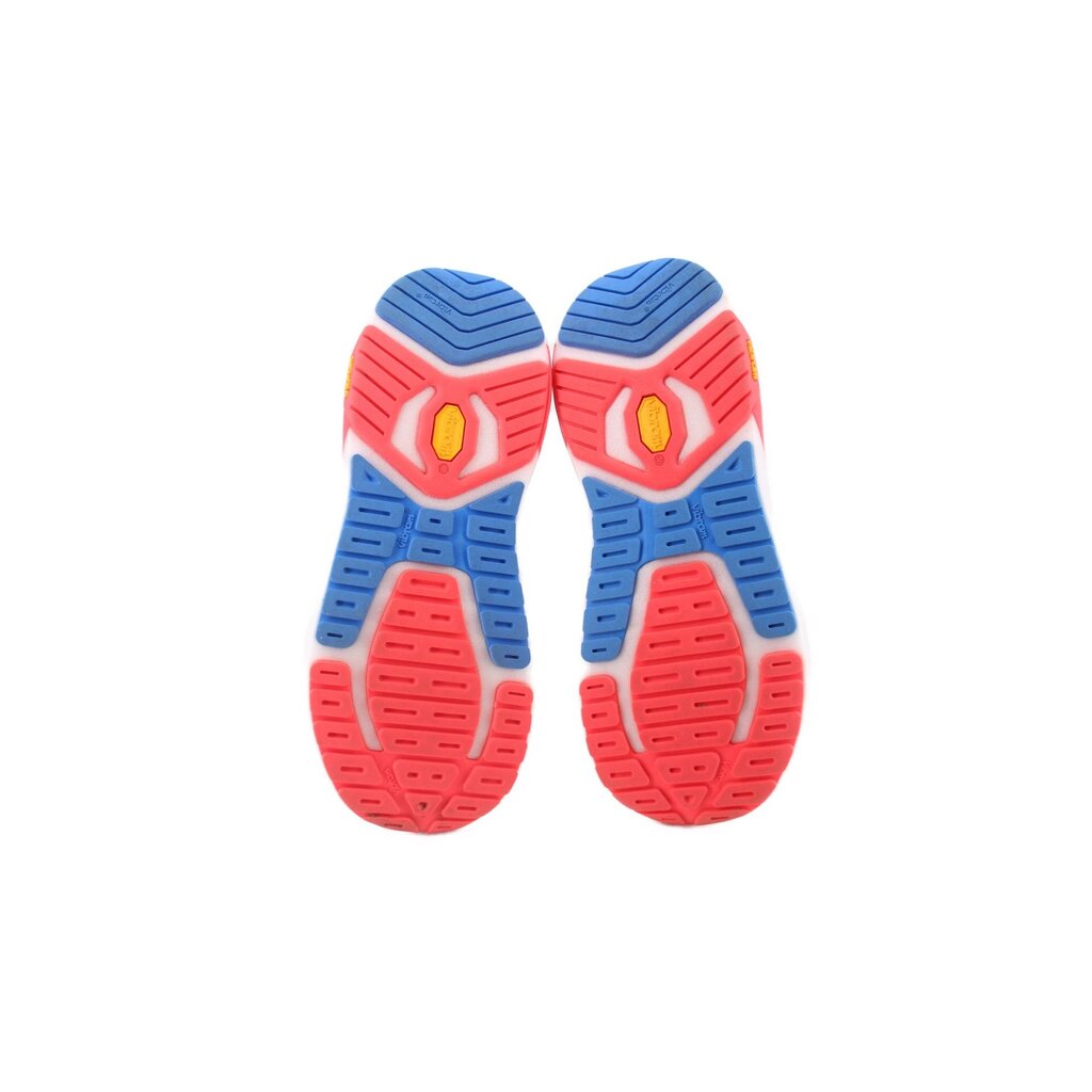 VIBRAM sneaker outsoles with blue traction pads and red forefoot segments