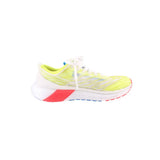VIBRAM yellow mesh low-top sneakers with white laces and red heel accent
