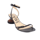 LOEWE PETAL BRUSH HEELS BLACK 39 EU | 9 US